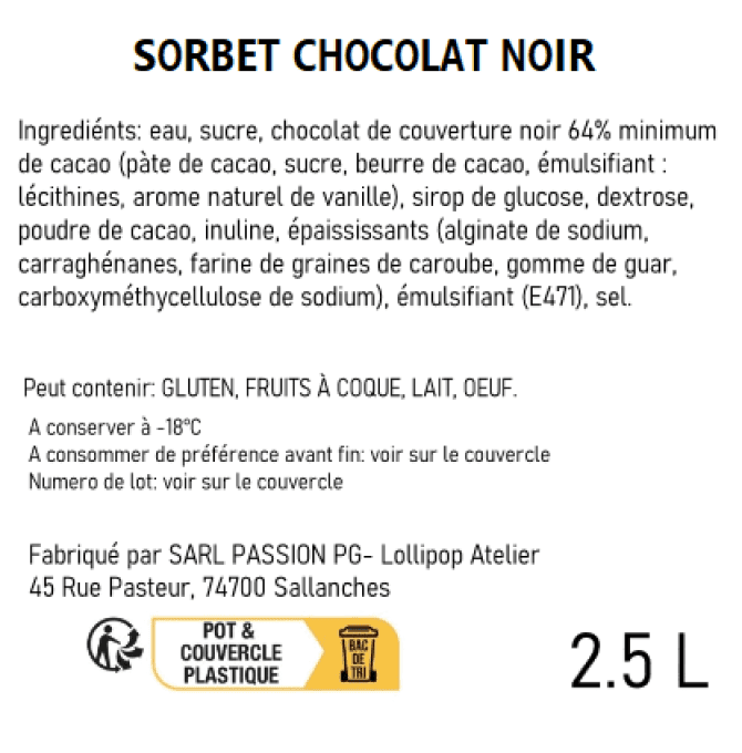Sorbet Chocolat Noir