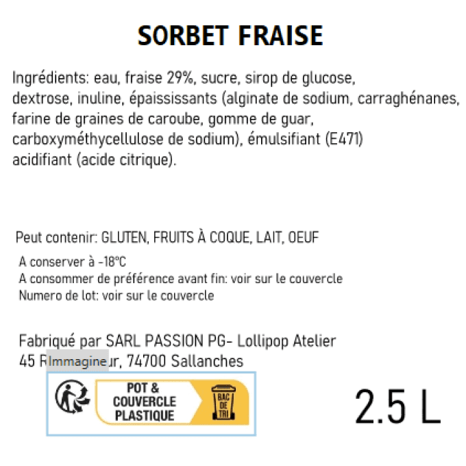 SORBET FRAISE