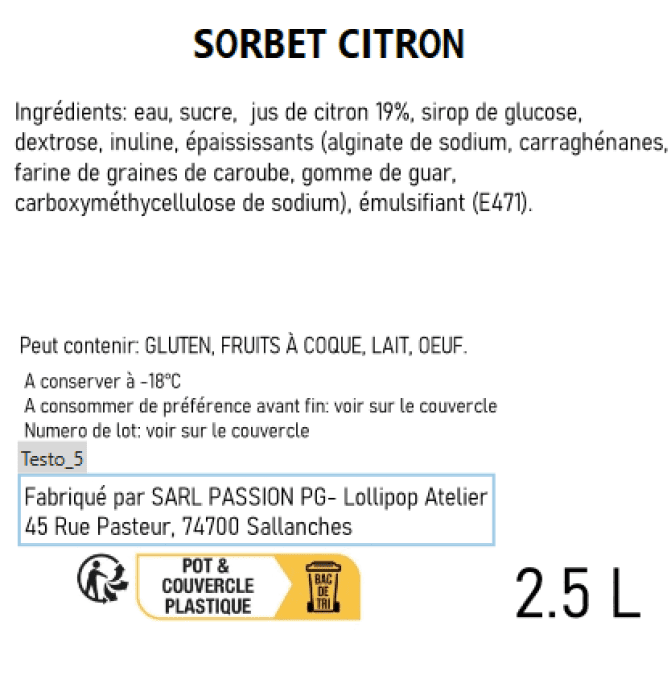 SORBET CITRON